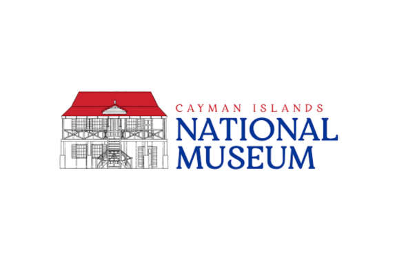 Red roof back building outline of Cayman Islands National Museum logo